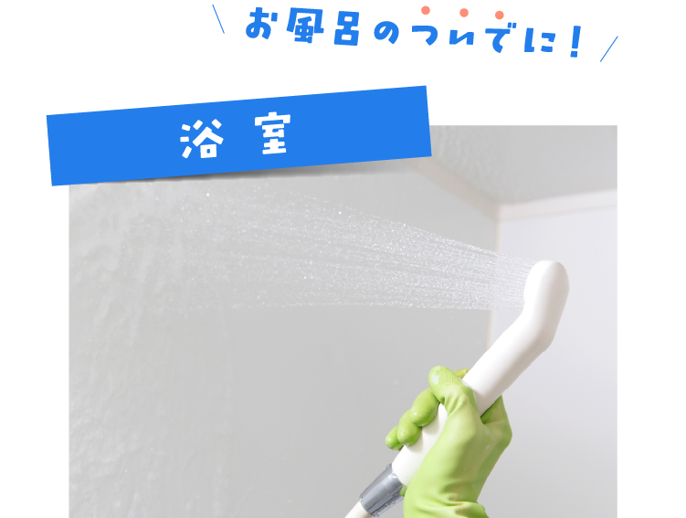 お風呂のついでに! 浴室